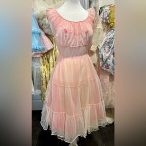 Free People 💗 vintage 1950s nylon ballet midi gown